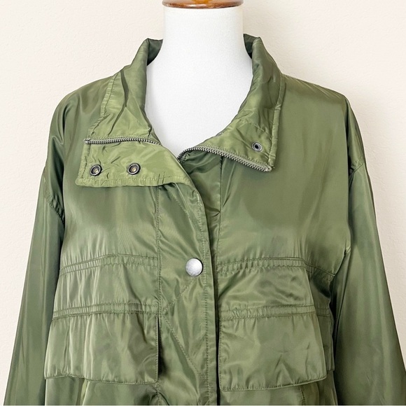 Free People We The Free Here Right Now Green Bomber Jacket - Picture 5 of 15